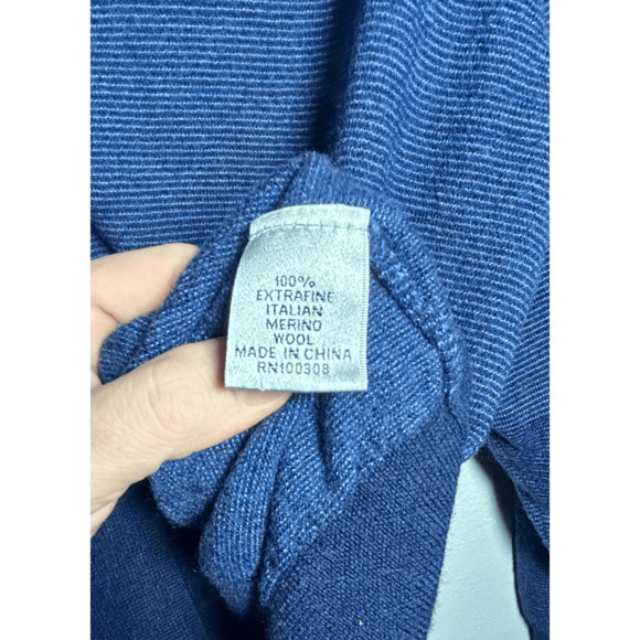 Peter Millar Boy’s 1/4 Zip Sweater Blue Extra Fine Italian Merino Wool XXL 23x24 - Picture 10 of 10